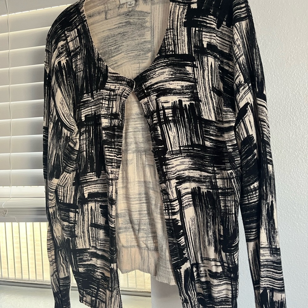 Studio Works Black and White Cardigan